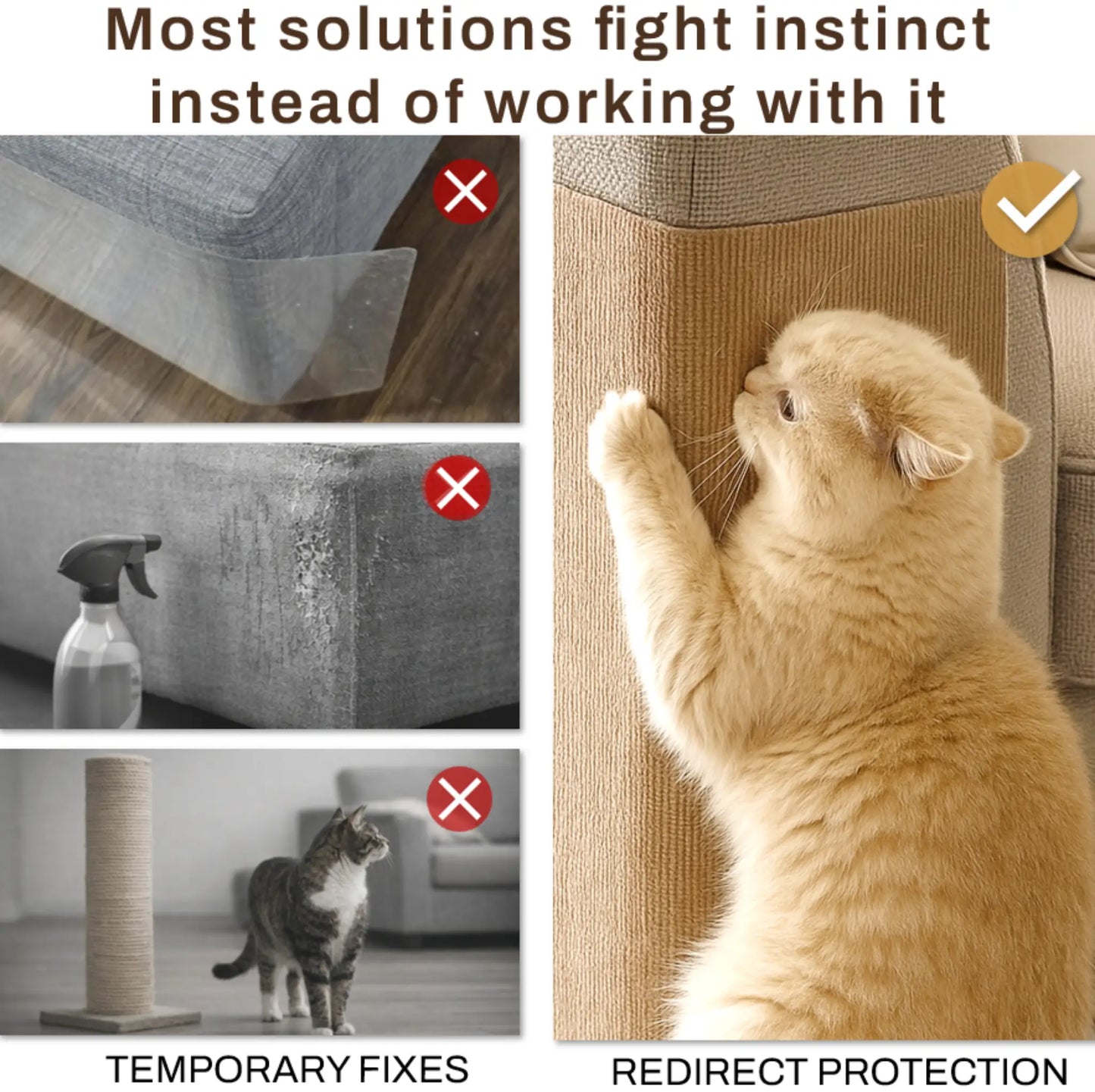 Proteja los lugares donde su gato ya rasca sin perder su hogar ni su vínculo